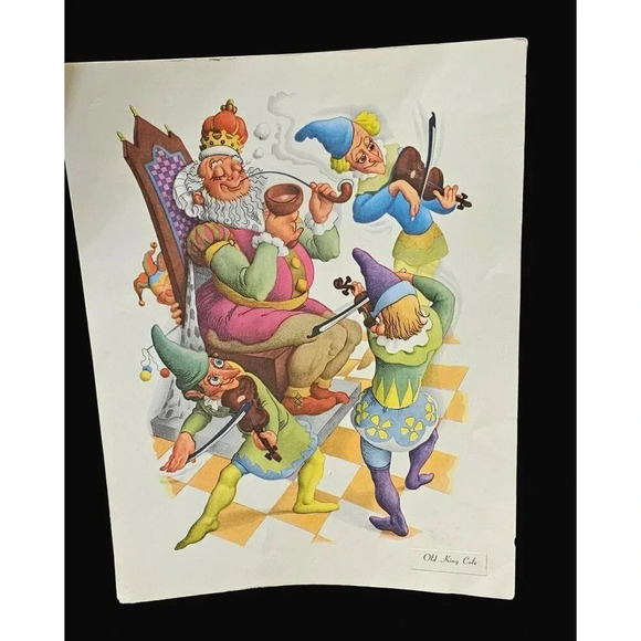 Vintage Mother Goose Nursery Rhyme Prints Set of 8 Loose Prints Only No Frames - Picture 4 of 11